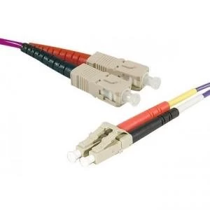 Image of Fiber Duplex Om3 50 125 Sc Lc Purple 3m