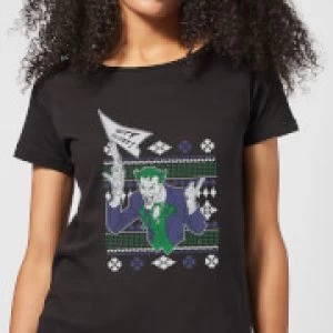 Image of DC Joker Womens Christmas T-Shirt - Black