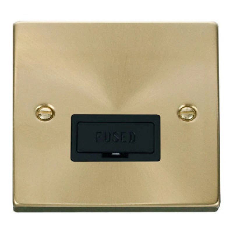 Image of SE Home Satin / Brushed Brass 13A Fused Connection Unit Gold