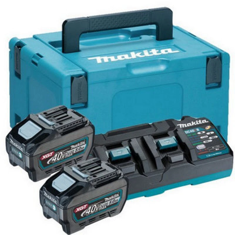 Image of Makita XGT Makita 191U20/2 XGT Power Source Kit XGT with 2 x 5Ah Batteries, Twin Charger & Makpac Case