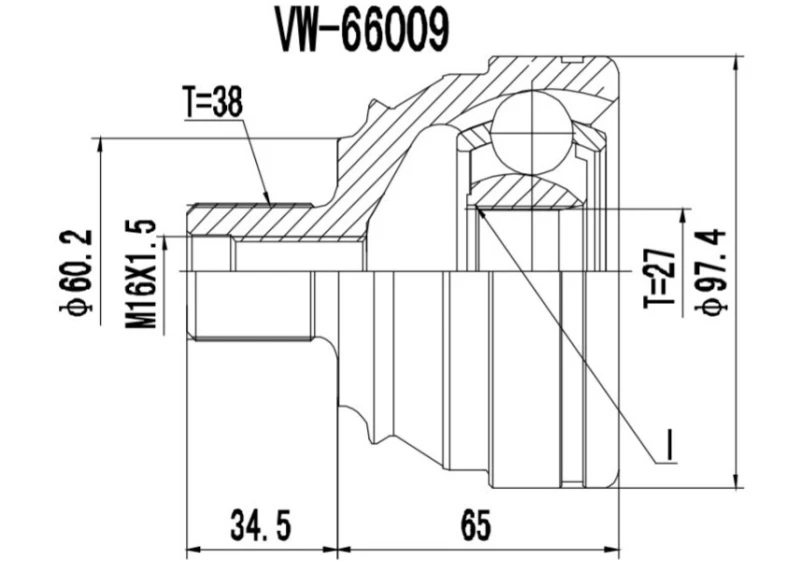 Image of PROCARO 77-VW-500 CV Joint Joint Kit,drive shaft (5)