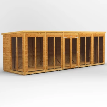 Image of 20x6 Power Pent Summerhouse - Brown