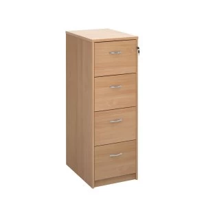 Image of Dams Four-Drawer Executive Filing Cabinet 1360mm - Beech