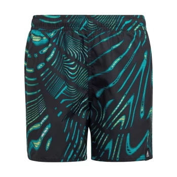 Image of adidas Souleaf Shorts Kids - Black / Mint Rush