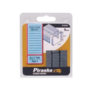 Image of Black & Decker X70214 Flat Wire Staples 14mm Pack 1200