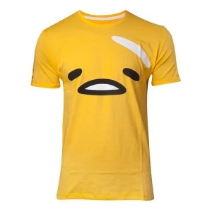 Image of Gudetama - The Face Mens X-Large T-Shirt - Yellow