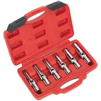 Image of Sealey 6 Piece 3/8" Drive Glow and Spark Plug Socket Set 3/8"