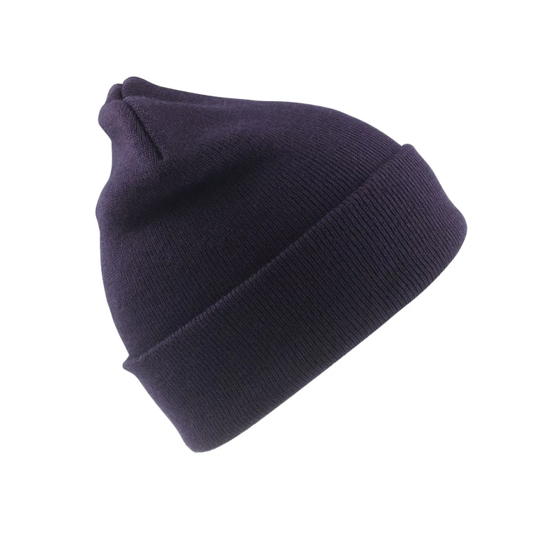 Image of Result Woolly Beanie in Navy Navy Unisex One Size
