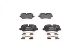 Image of Bosch Brake pad set LAND ROVER 0 986 494 636 LR019627,LR012993,LR015519 LR016808,LR019627,LR021316,LR032377,LR055454,LR055455,SFP500020,SFP500021
