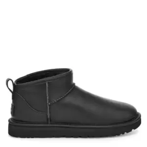 Image of Ugg Ultra Mini Leather Boots - Black