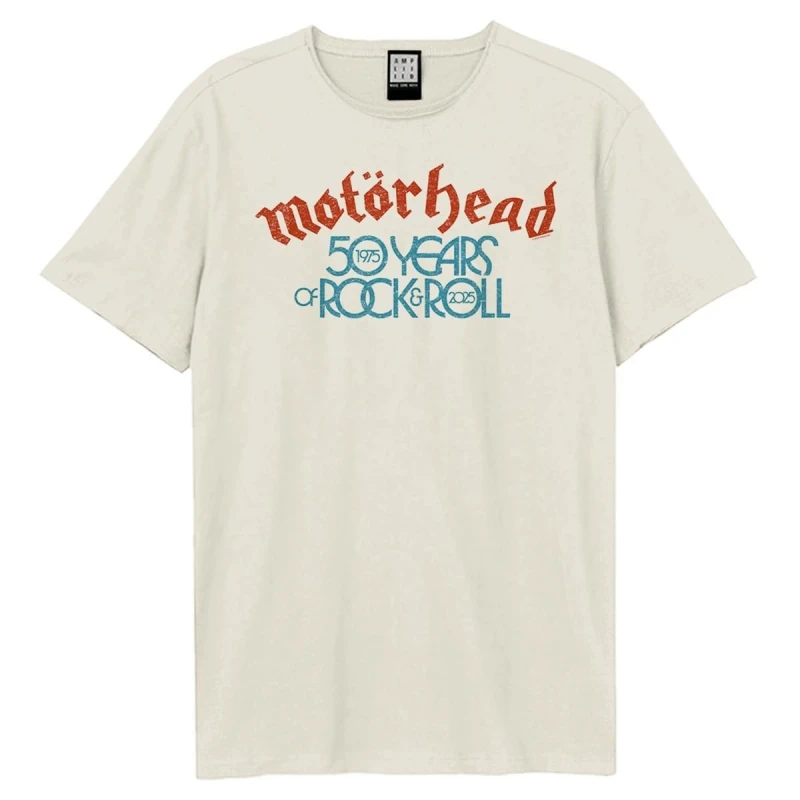 Image of Amplified Amplified Men 50th Lock Up Motorhead T-Shirt in White Size: X-Small White XS Male 5063806980469
