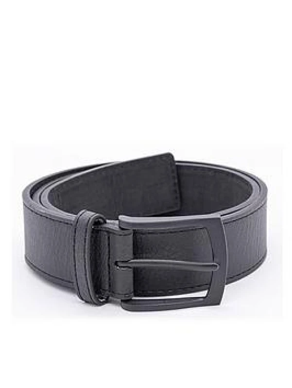 Image of (60, Black) Duke D555 Mens Ozzy Big Tall Kingsize Leather Matt Metal Buckle Belt - Black