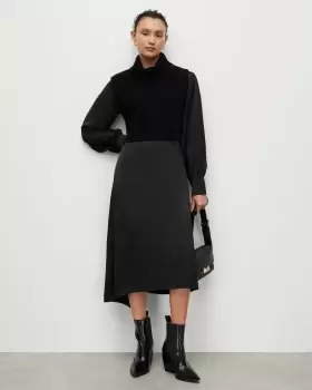 Image of AllSaints Zoey 2-In-1 Shirt Dress