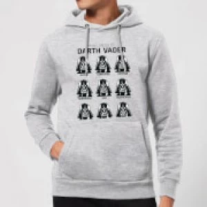 Image of Star Wars Many Faces Of Darth Vader Pullover Hoodie - Grey - L
