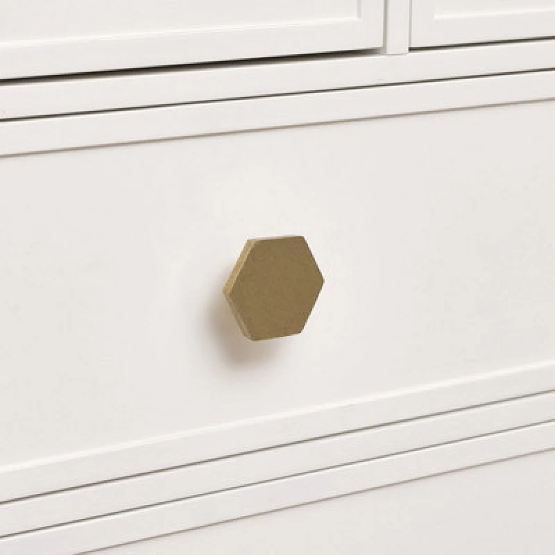 Image of Melody Maison Gold Hexagonal Shape Drawer Knob Metallic Gold