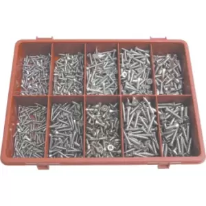 Image of Pozi Countersunk Self Tapping Screw Kit A2 AVG-900PC