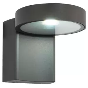 Image of IP44 Outdoor Adjustable Round Wall Light Dark Anthracite 10W Cool White LED