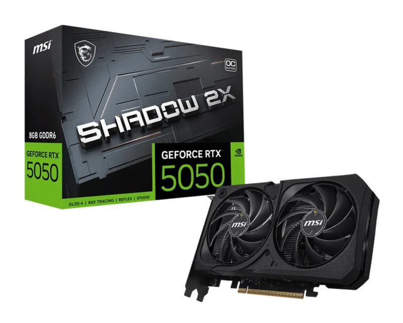 Image of MSI GeForce RTX 5050 8G SHADOW 2X OC NVIDIA 8GB GDDR6 GEFORCE RTX 5050 8G SHADOW 2X OC