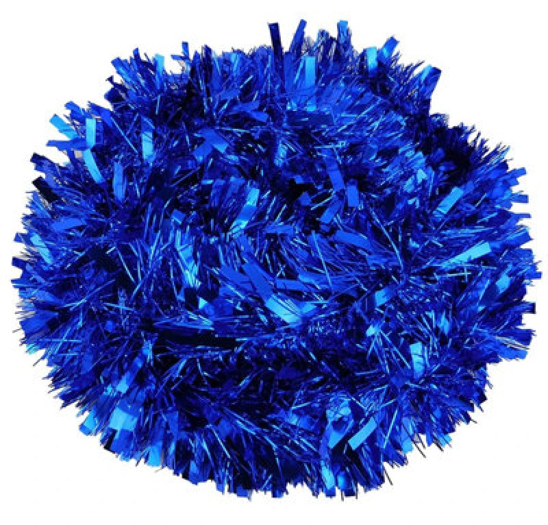 Image of Shatchi 1 Blue Tinsel Christmas Decorations Tree 9Cmx2M