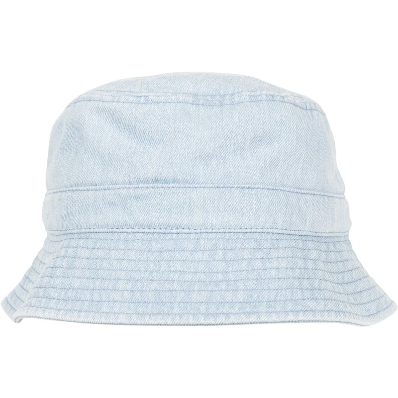 Image of Flexfit by Yupoong Mens Denim Bucket Hat in Light Blue Light Blue Male One Size
