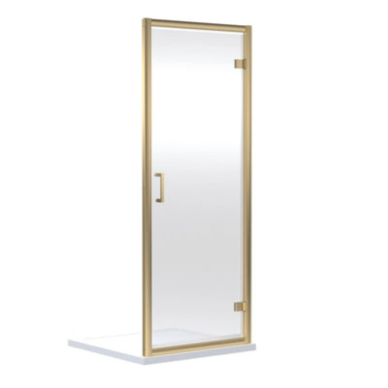 Image of nuie Rene 1900 x 800mm Hinged Shower Door - Brown, Brown SMHD80BB-E6