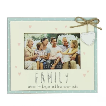 Image of 6" x 4" - Love Life Photo Frame - Family