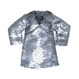 Image of I'm a Girly Silver Glitter Dress