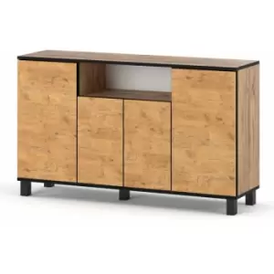 Image of Best4D Cabinet Storage Dresser 140x80x35cm with Oak Lancelot Front - Body Colour Oak Votan