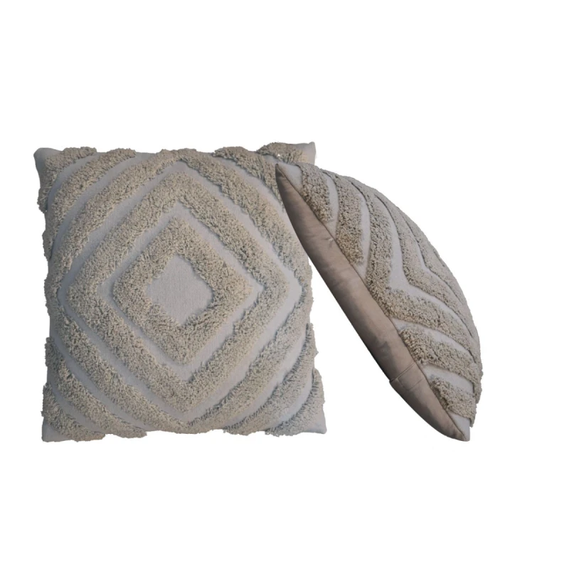 Image of Artisan Furniture Artisan Furniture Grey Diamond Cushion Set of 2