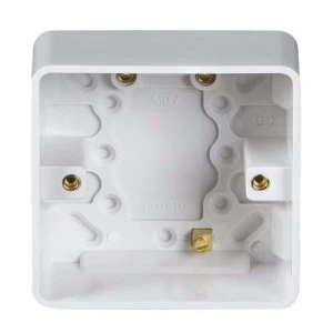 Image of KnightsBridge Pure 47mm 1G Pattress Box With Earth Terminal For PURE Range