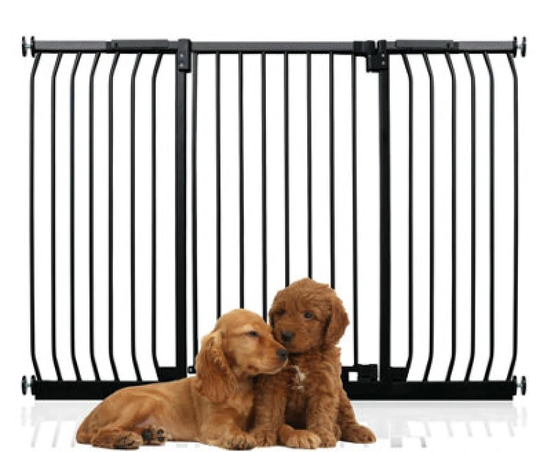 Image of Bettacare Extra Tall Elite Dog Gate, 143Cm - 152Cm, Matt Black, Extra Tall 96.8Cm In Height, Pressure Fit Pet Gate