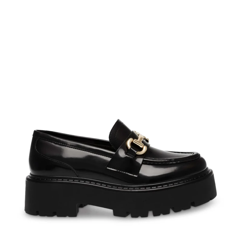 Image of Steve Madden Occupy Leather Loafers Black Women 37 (4);38 (5)