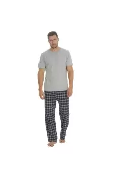 Image of Jersey Check Short Sleeve Pyjama Set