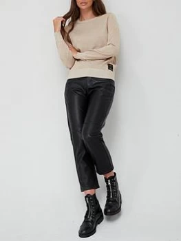 Image of Armani Exchange Lurex Knitted Sweatshirt Gold Size M Women