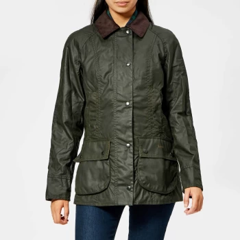 Image of Barbour Womens Beadnell Wax Jacket - Olive - UK 14