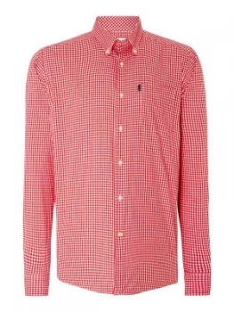 Image of Mens Barbour Gingham Shirt Red