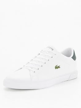 Image of Lacoste Lerond Plus 0121 1 CMA Trainers - White/Green, Size 7, Men