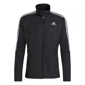 Image of adidas Marathon 3-Stripes Jacket Mens - Black / White