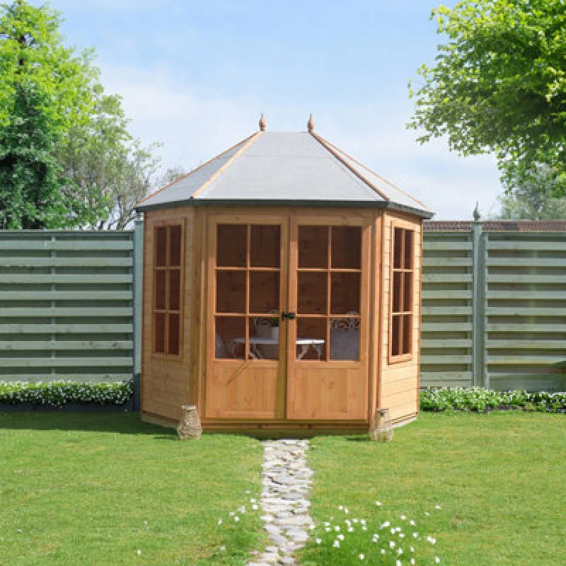 Image of Shire Windermere Hexagonal Summerhouse With Double Doors And 2 Opening Windows