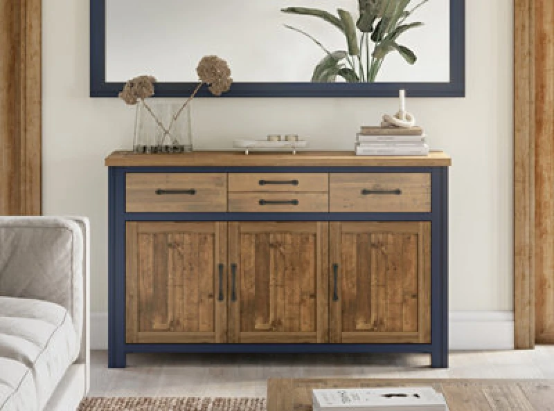 Image of Baumhaus Splash Of Blue - Sideboard 3 Door / 4 Drawer
