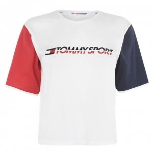 Image of Tommy Sport Colour Block T Shirt - PVH White