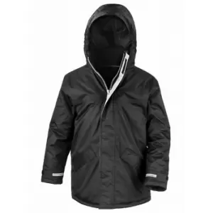 Image of Result Childrens/Kids Core Winter Parka Waterproof Windproof Jacket (7-8) (Black)