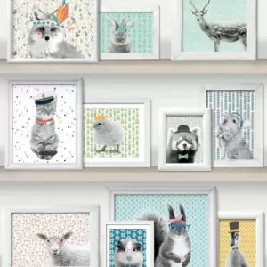 Image of Muriva - Ugepa L32501 Wild Frames Wallpaper, Multi-Colour