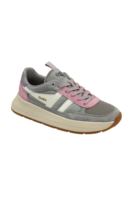 Image of Gola Classics Womens 'Phoenix' Lace-Up Trainers in Grey Size: 5 Grey Female 5