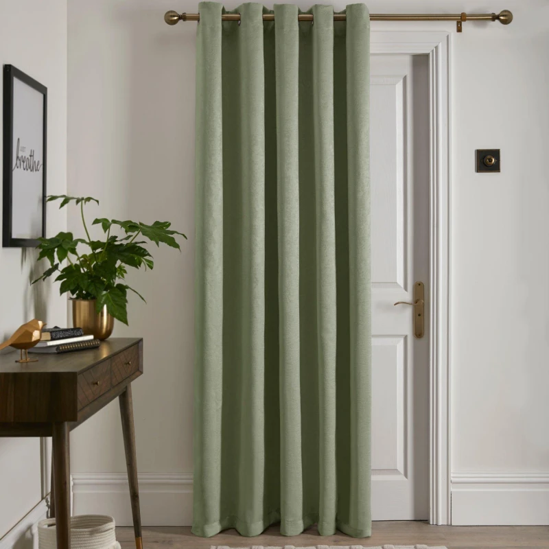 Image of Fusion Strata 66x84 Eyelet Door Curtain Green