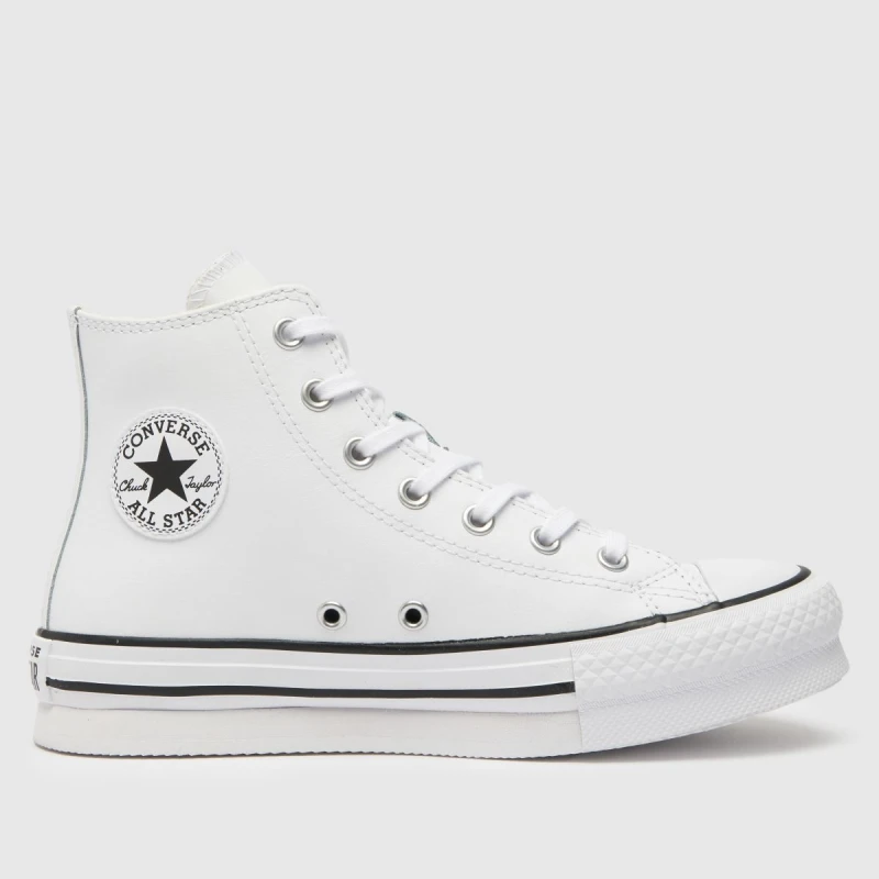 Image of Converse white all star eva lift hi Youth trainers White UK 5 (EU 38)