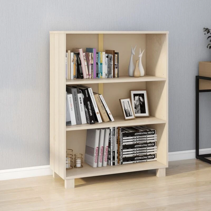 Image of VIDAXL Vidaxl - Book Cabinet hamar Honey Brown 85x35x112cm Solid Wood Pine 8720286818305
