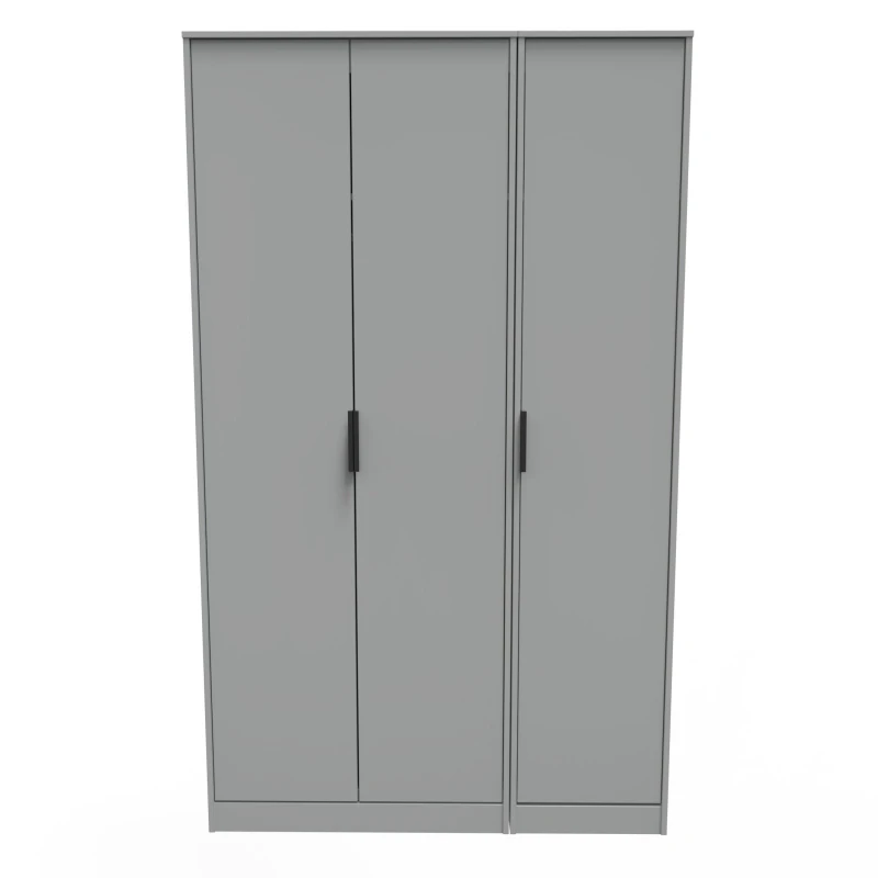 Image of Madrid 3 Door Robe In Dusk Grey (Ready Assembled)