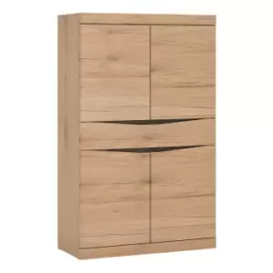 Image of Kensington Living 4 Door 1 Drawer Cupboard In Oak Effect