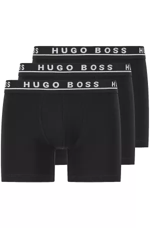 Image of Hugo Boss 3 Pack Core Boxer Trunks Black Size M Men
